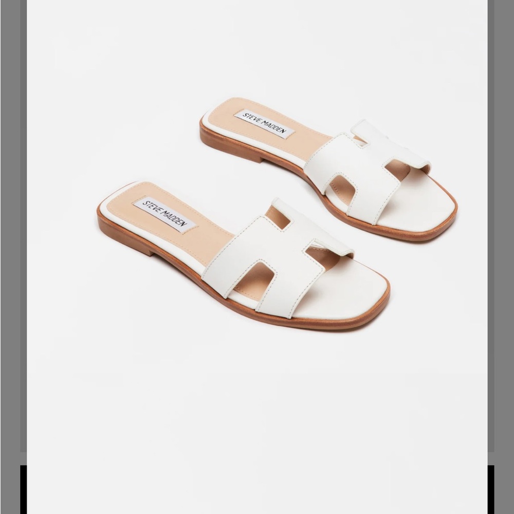 Steve Madden white sandals